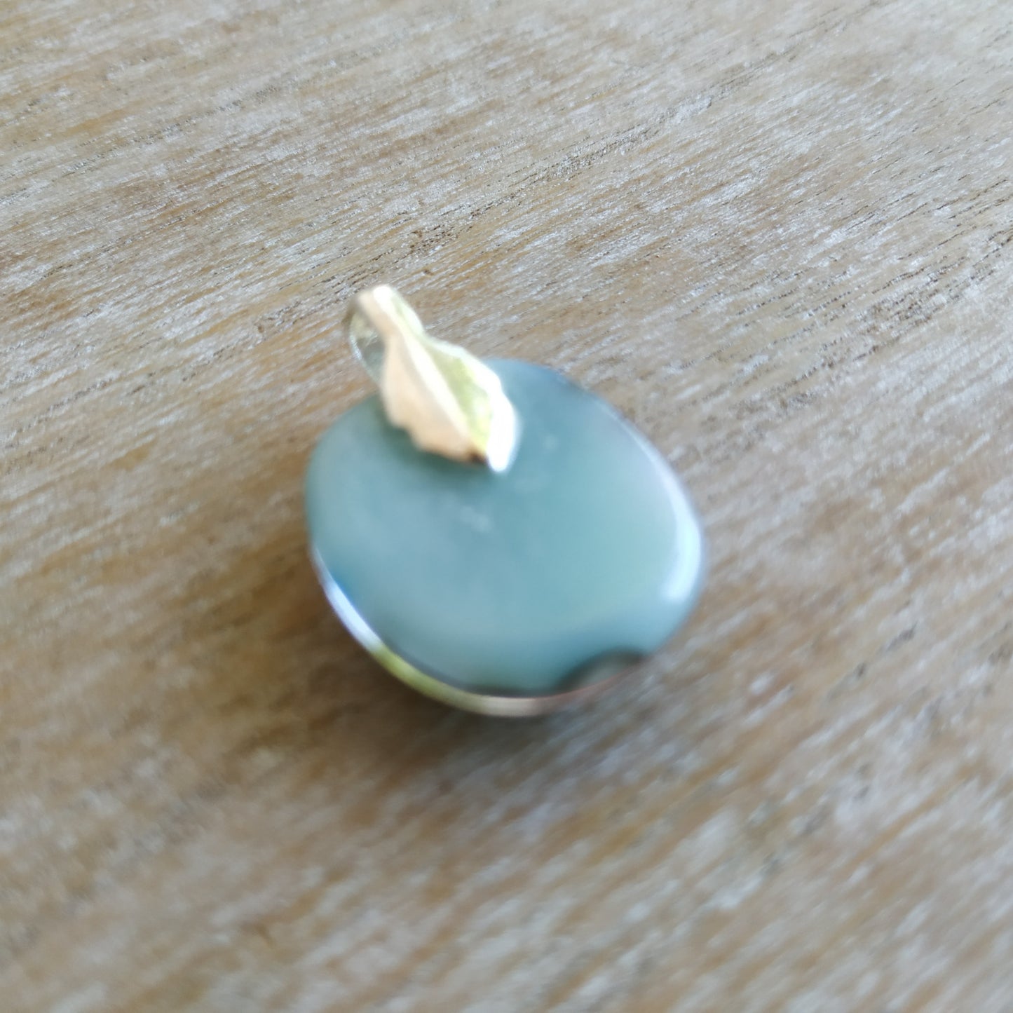 Robin's Egg Blue Fused Glass Pendant